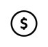 Dollar icon white